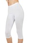 Not Burning Sweat - Moisture Absorbent Lycra Below Knee Capri Leggings under Skirt Leggings - No Trace Elastic - 5