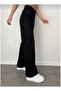 Black Extra High Waist Lycra Palazzo Wide Leg Jeans - 2