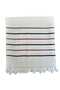 Peshtemal Beach Towel 100% Cotton 70X150 cm White Waves - 3