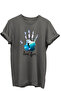 Live Free Written Surfer and Hand Printed 100% Cotton Regular Fit Unisex T-Shirt