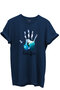 Live Free Written Surfer and Hand Printed 100% Cotton Regular Fit Unisex T-Shirt