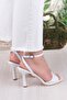 1648 Arena Skin Stylish Elegant Single Strap Thin Heeled Ankle Strap Women's Shoes - 4