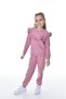 Cotton Long Sleeve Girls' Bottom Top Set with Ruffle Detail on the Front and Sleeves - 5