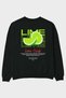 Lime Back Printed Black Oversize Sweatshirt Men Women Unisex
