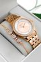 Steel Cord Steel Case Women Wrist Watch, 3 Atm Waterproof Rose Zmfer197 - 3