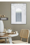 Amazing | Soft White Patterned Glass Religious Model | Framed Tempered Glass Table Single Vertical