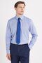 Regular Fit Cobalt Blue Non-Iron 100% Cotton Eco-Friendly Ecotex Certified Shirt - 4