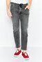 Men Regular Fit Wash Stretchable Denim Jeans, Dark Grey