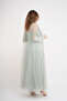 Silver Glamour Sheer Sleeve Jalabiya - 4