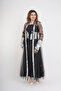 Silver Glamour Sheer Sleeve Jalabiya - 2