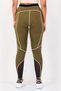 Women Sportswear Fit Brand Logo Outdoor Leggings, Olive - 3