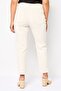 Women Slim Fit Plain Stretchable Jeans, Beige - 4