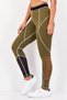 Women Sportswear Fit Brand Logo Outdoor Leggings, Olive - 2