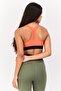 Women Lightly Padded Training Sports Bra, Orange - 3