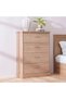 Zirco Chest of 4 Drawers - Brown Oak - Stylish & Durable Bedroom Storage - 2-Year Warranty - 2