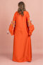 Shimmer Detail Sleeves Embroidered Jalabiya - 3