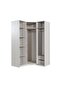 Infinity Corner Wardrobe with Hanger and Shelves - Light Taupe L95xW59xH230cm - 8