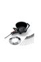 Stainless Steel Fondue Pot Set With Forks, Black - 3
