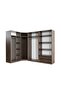 Infinity 2 Door Wardrobe with Shelves - Dark Walnut L100xW59xH230cm - 7