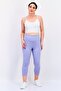 Women Dri Fit Brand Logo Training Crop Tights, Light Lavender - 4