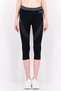 Women Sportswear Fit Brand Logo Outdoor Crop Tights, Black