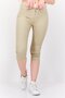 Women Slim Fit Plain Cropped Jeans, Beige