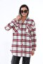 Red and White Checkered Two Thread Hooded Plaid Lumberjack Winter Shirt - 3