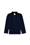 Girl's Navy Blue Polo Neck Basic Sweatshirt 50316836-Vr033 - 3