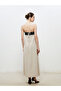 Trendlucky Square Neck Linen Blend Dress with String Straps - 4