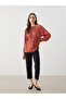 Nevavm Women's Textured Tunic with Oval Collar and Contrast - 4