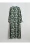 Lcw grace green crew neck floral a-line dress - 6