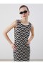 Lcwaikiki Classic Ecru Crew Neck Patterned Women's Knitwear Dress - 2