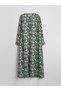 Lcw grace green crew neck floral a-line dress - 5