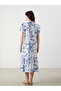 Original Collar Patterned Shirt Dress - 4