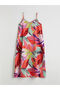 Nevavm V-Neck Floral Rope Strap A-Line Dress with a Difference - 6