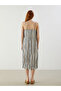 Trendlucky V-Neck Striped Satin Dress with String Straps - 4