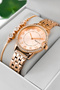 Stone Detailed Case, Steel Cord Steel Case Women's Wrist Watch, Rose Zmfer200 - 2