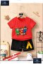 Child Unisex “Alvin 3Lu Squirrel Back Painted“ Custom Printed Crew Neck T-Shirt - Shorts Set