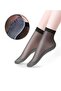 4-Pack (2 Black 2 Skin) 15 Feet Thin Bottom Base Combed Cotton Top Base Tulle Women's Socks - 2