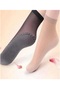 4-Pack (2 Black 2 Skin) 15 Feet Thin Bottom Base Combed Cotton Top Base Tulle Women's Socks