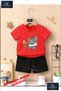 Children's Unisex “Tom and Jerry Hands in Geneva“ Custom Printed Crew Neck T-Shirt - Shorts Set