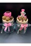 مجموعة من 2 برطمانات للقهوة والحلويات باللون الوردي (صناعة يدوية) - 4
