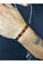 Ram Horn Double Color Glass Natural Stone Bracelet