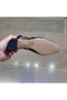 Women's Blunt Toe Thick Heel Wide Mold Black-Navy Blue Open Back Heeled Shoes - 7
