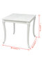 Dining Table 80x80x76 cm High Gloss White - 3