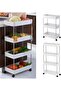 4-Tier Multipurpose Cart Rolling Storage Shelves Kitchen Bathroom Organizer Rack Easy Installation W - 8