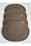 Jute Placemat, Table Decor Supla Oval Sepia 30X40 Set of 4