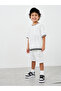 Contrast Tipping Waffle Knit T-Shirt and Shorts Set