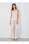 Linear Floral Cotton Gauze Ruffle Hem Cami and Pyjama Set