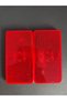 Cat's Eye Reflector Double Red Adhesive 10.5X4.8Cm